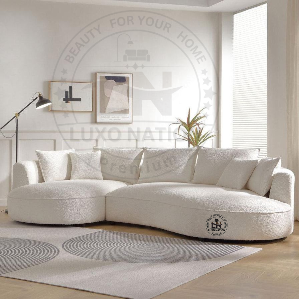 Luxo Nation AuraFlows Curve Sofa – Stylish, Premium Comfort Experience